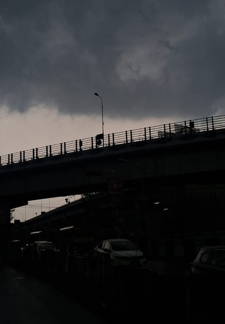 a storm parked over the flyover